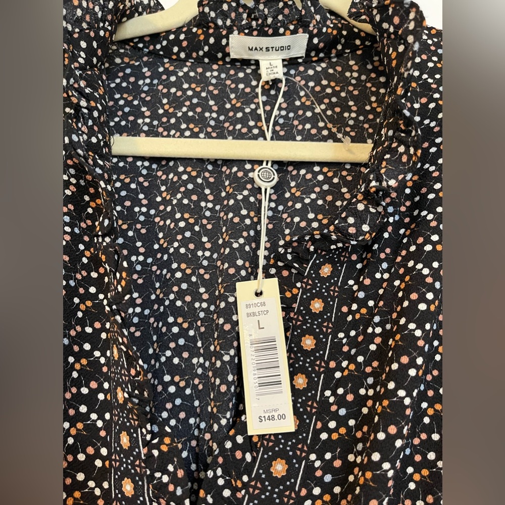 Max Studio Black Floral Maxi Dress - Picture 3 of 7